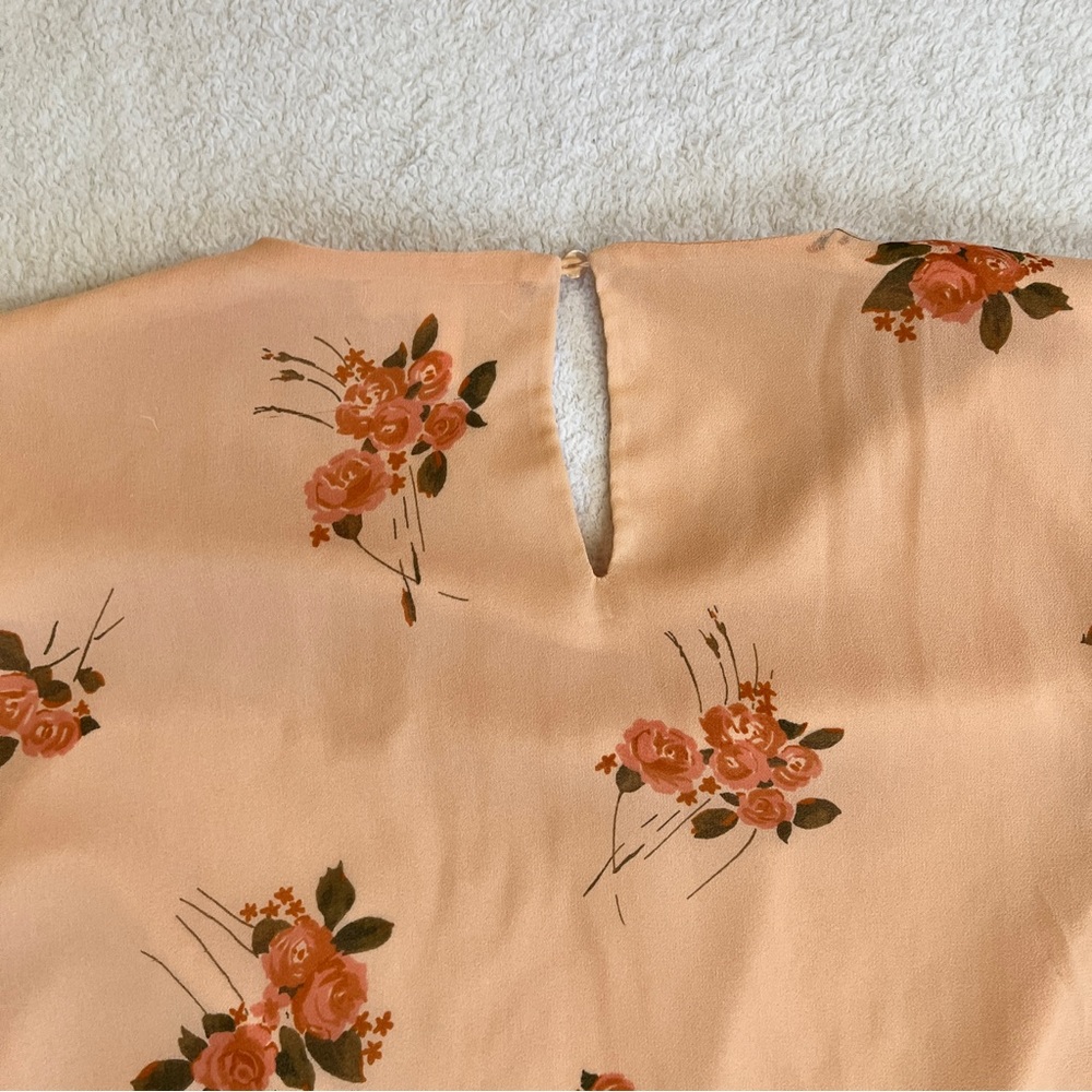 SOLD✖️LC Lauren Conrad Floral Chiffon Shirt Ruffles Spring Size XL - Picture 9 of 11
